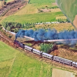 Pociąg retro w Męcinie (2007 r)- ten fragment trasy Chabówka - Nowy Sącz już nie istnieje